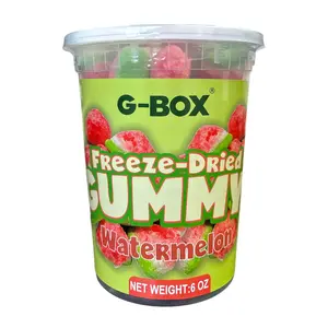 G-BOX Freeze-Dried Watermelon Gummies Candy 6 OZ, Freeze Dried Candy, Sweet Sour Gummies, Gummy Candies, Freeze Dried Fruit Slices Candy, TikTok Trend Items, Delightful Crunchy Fruity, Made in US