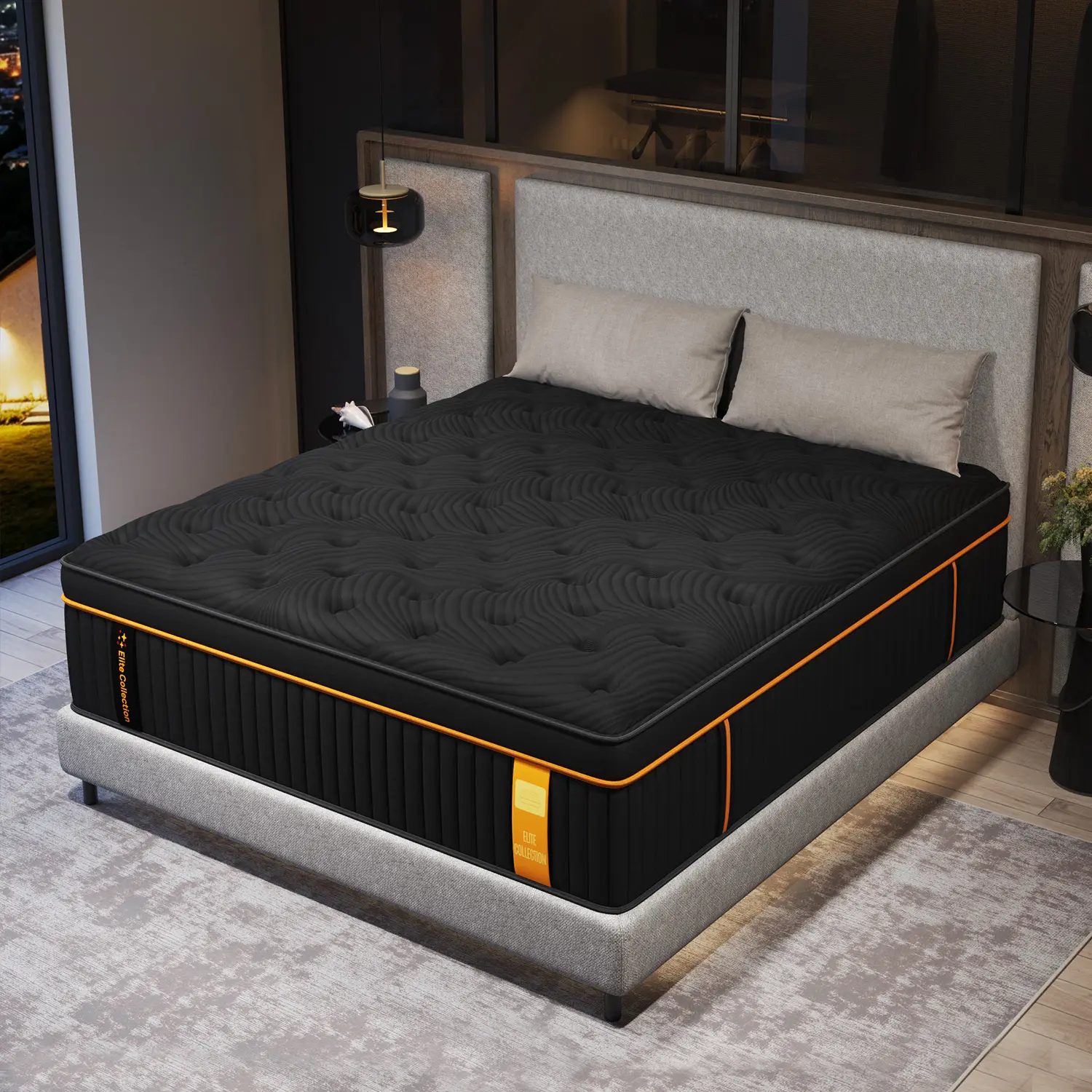 14 Inch Hybrid Gel Memory Foam Mattress in a Box, Medium Firm Pocket Spring Mattress, Twin Full Queen King Size, Queen Size Mattress, Full Size Mattress