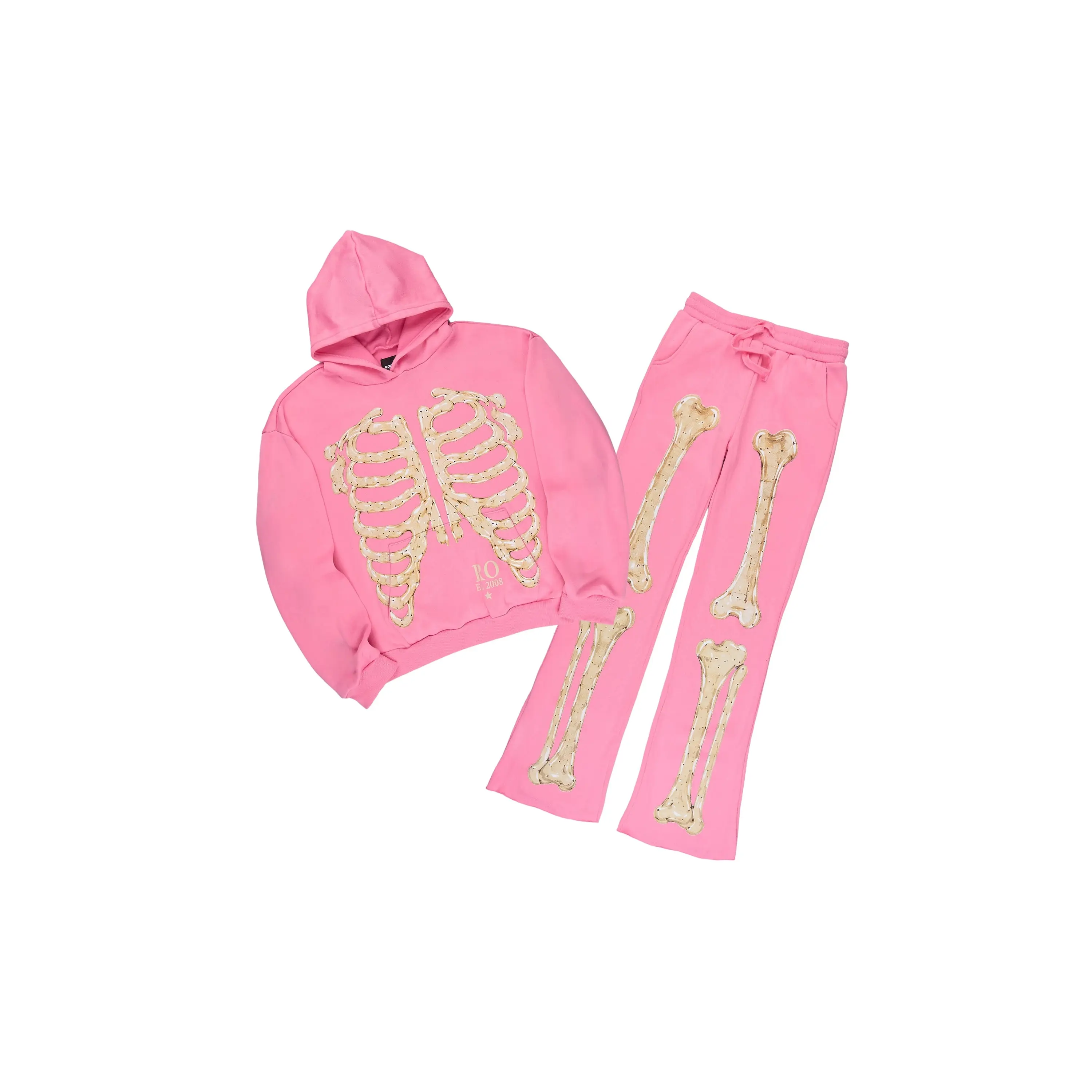 Girls Myrev Toddler Bubblegum Stacked Hoodie Track Set