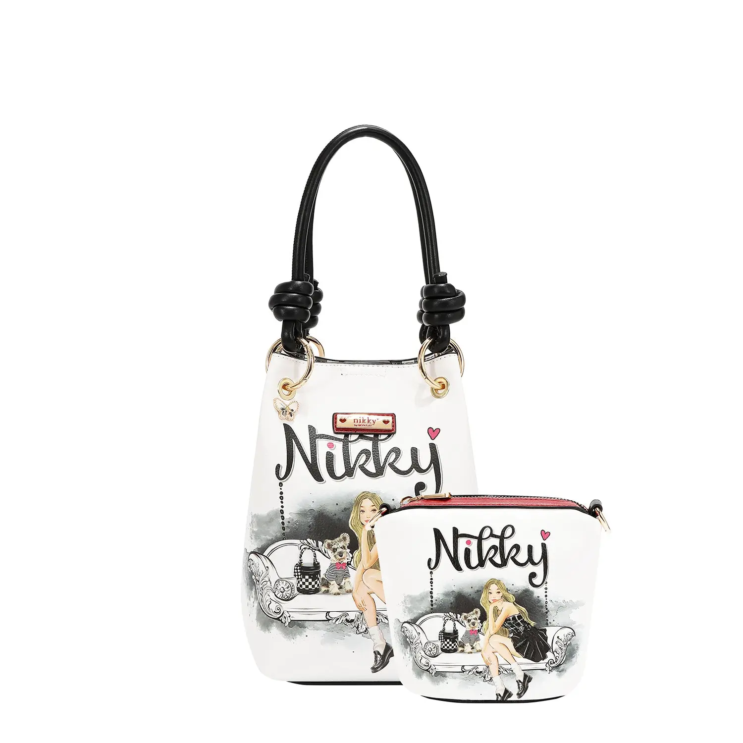 2 PC BUCKET SHOULDER BAG