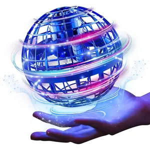 Flying Orb Ball Toy 2025 – Light Up Hand Controlled Boomerang Spinner Mini Drone Toy, Hover Cosmic Globe Ball, Cool Christmas & Birthday Gift for Boys Girls Teens Ages 6+ (Blue)