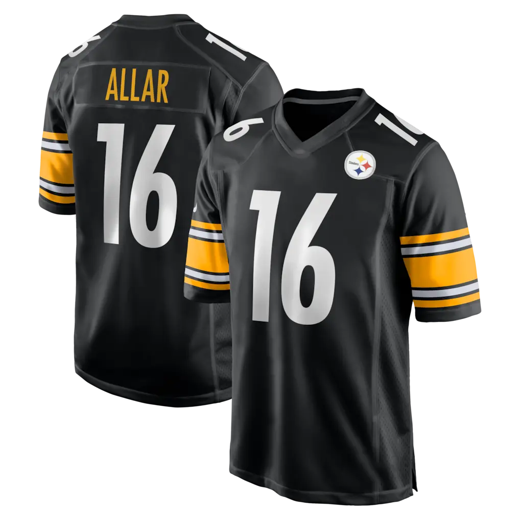 Men's Pittsburg Allar Black Game Jersey Men's Pittsburg Allar Black Game Jersey