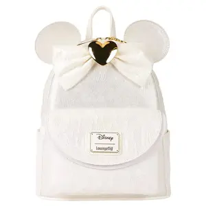 Loungefly Disney Minnie Mouse Iridescent Lace Wedding Mini Backpack
