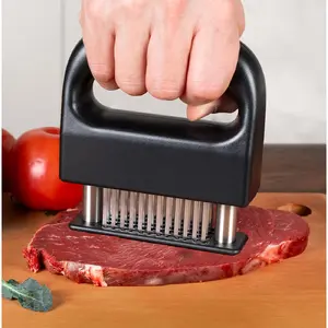 Meat Tenderizer with 48 Stainless Steel Ultra Sharp Needle Blades Heavy Duty Cooking machine for Tenderizing Beef, Turkey, Chicken, Steak, Veal, Pork, Fish etc