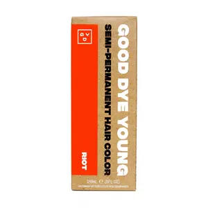 Good Dye Young Riot Semi-Permanent Hair Color - Vibrant Red-Based Neon Orange - 16-24+ Washes - Cruelty-Free & Leaping Bunny Certified - Conditioning Cream Base