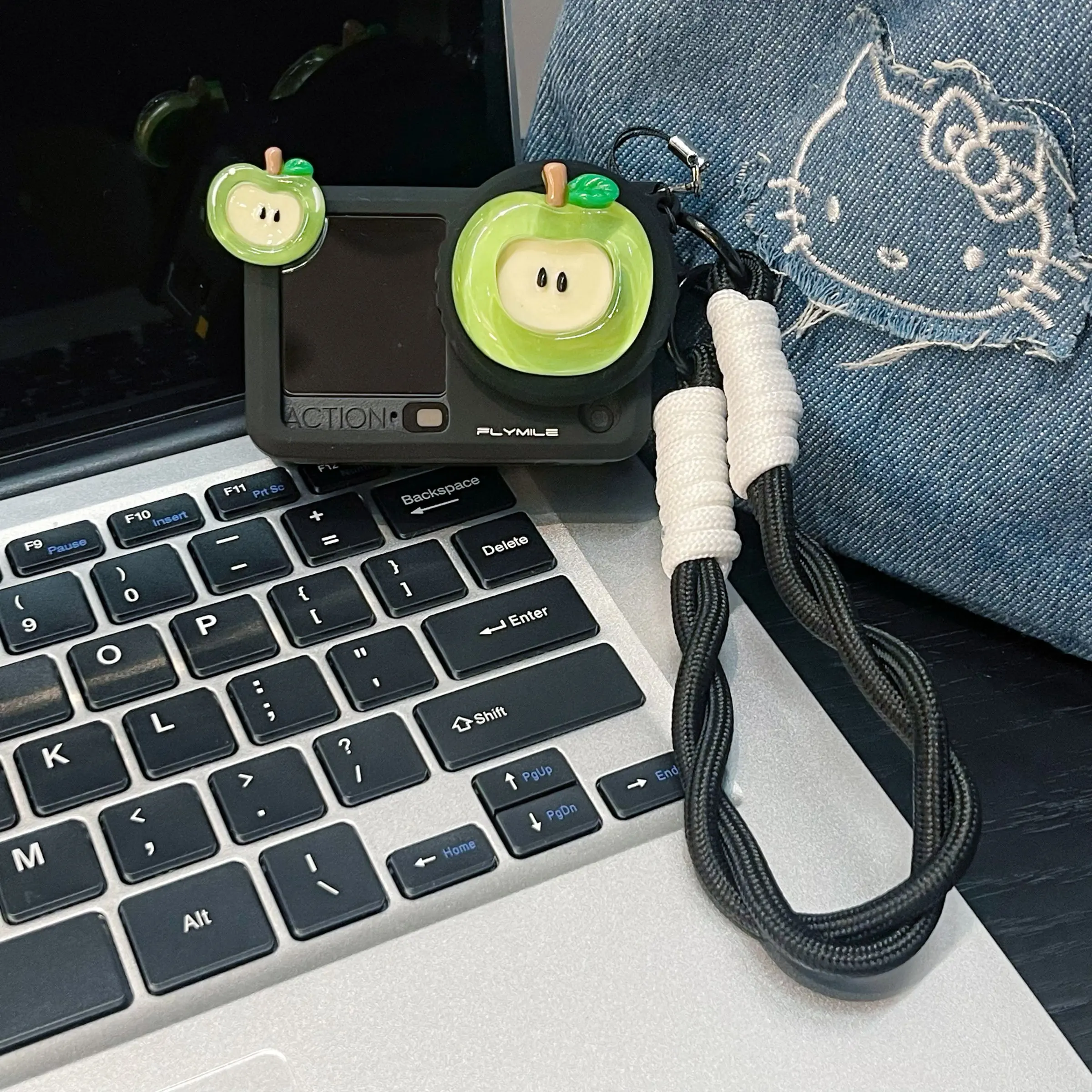 Luxury Cute Cartoon Durable Lightweight Handy Silicone Camera Case with Protection, Short Rope Version, Handmade DIY Storage Bag, Tripod Holder, Accessories Compatible with Dji Pocket3 Action 3/4/5pro/6