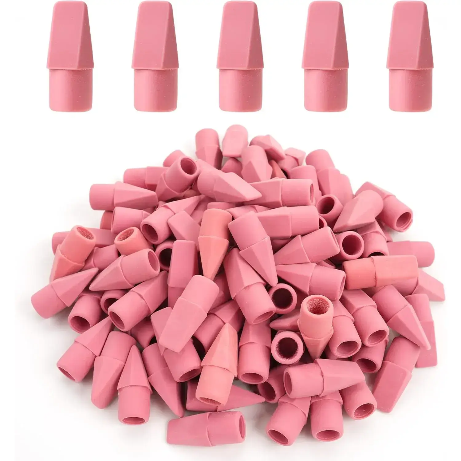 120 Pack Pencil Top Erasers, Cap Pencil Eraser Toppers, Studying Supplies for Teachers Classroom Must Haves Pencil Erasers, Pink