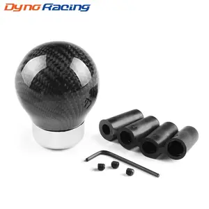 66MM Carbon Fiber Car Gear Shift Knob Shifter Lever Round Ball Shape No number style for Car switch shifter is 8MM,10MM,11MM,12MM
