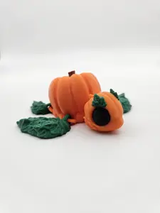 3D Printed Articulating Pumpkin Turtle Figurine Great Gift and Desk Figure