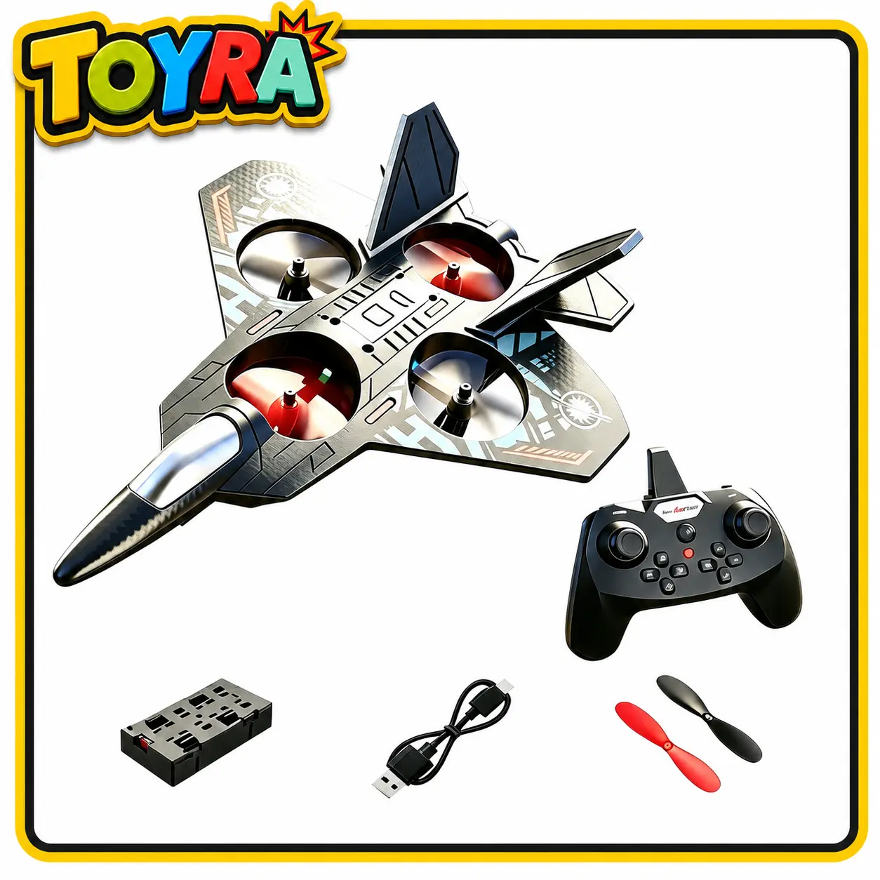 Popular kids RC flying toy, durable EVA foam fighter jet with multiple flying modes. Adjustable flying speed and awesome stunt rotation design, full set with rechargeable battery, suitable for summer camp, courtyard play and children surprise gifts.