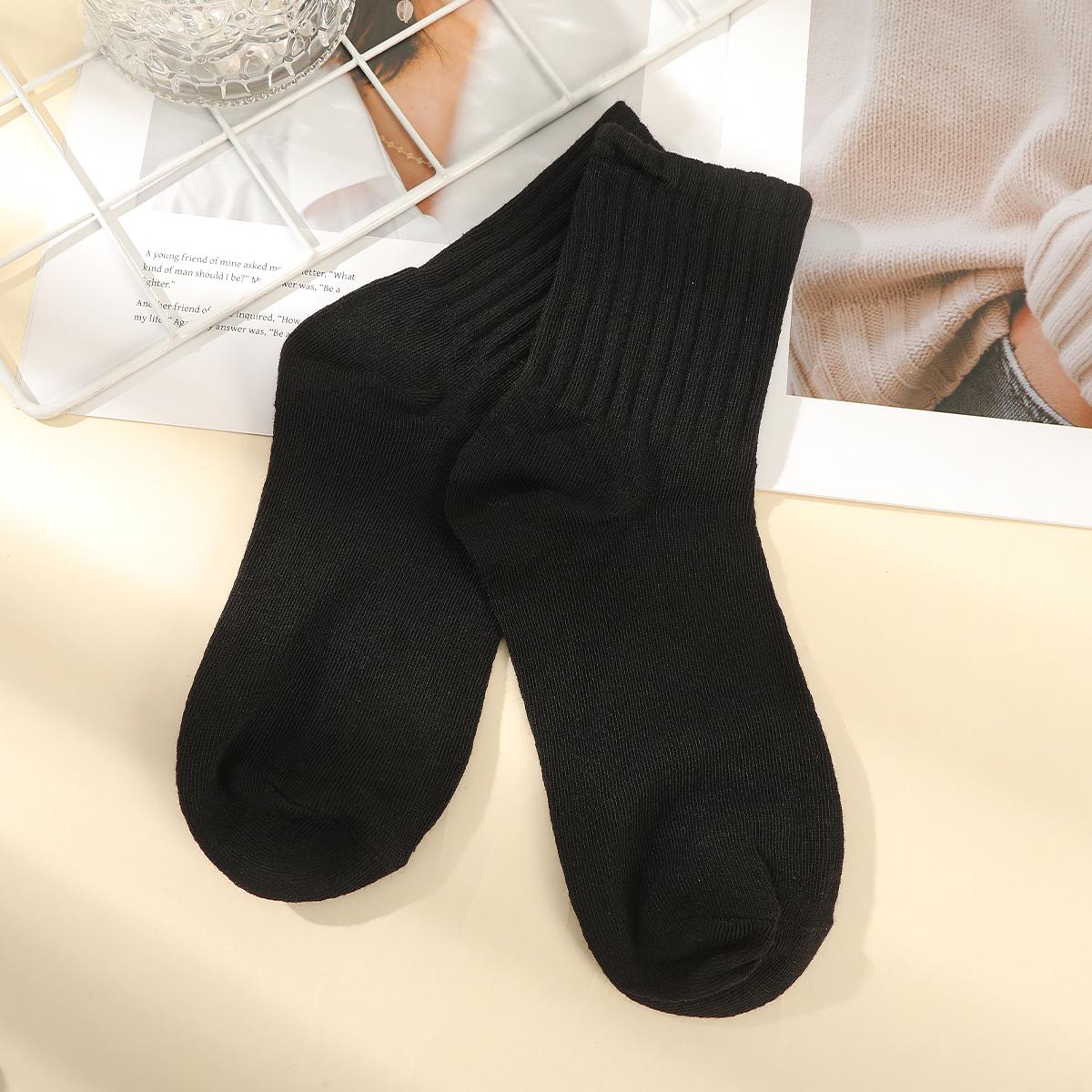 Women's Socks Medium Tube Socks Women's Sports Anti Odor Soft Crew Socks Versatile 1 Pair Womenswear Comfortable