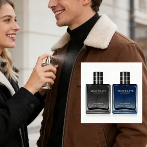 M'AYCREATE Men's Eau De Toilette 55ml Azure Sea Salt Freshness Knight Woodsy Deep Scent Long Lasting Marine Classic Fragrance with Lemon Cedarwood Notes Ideal for Spring Summer Outings