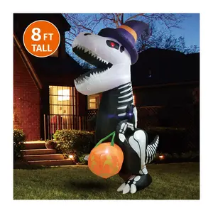 Joiedomi 8 Ft Inflatable Skeleton Dinosaur