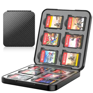 Game Card Case for Switch 2, 12 Games holder with Magnetic Closure-Customized Pattern Portable Storage Box for Switch 2 Accessory,Hard Shell, Silicone Lining