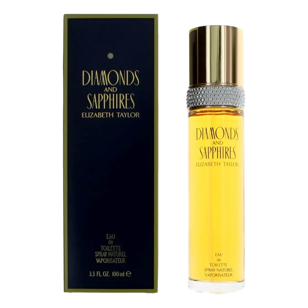 Diamonds & Sapphires by Elizabeth Taylor Women's Fragrance - 3.3 fl oz EDT Spray, Sapphire Women's Fragrance with Musk Base for Anytime Wear