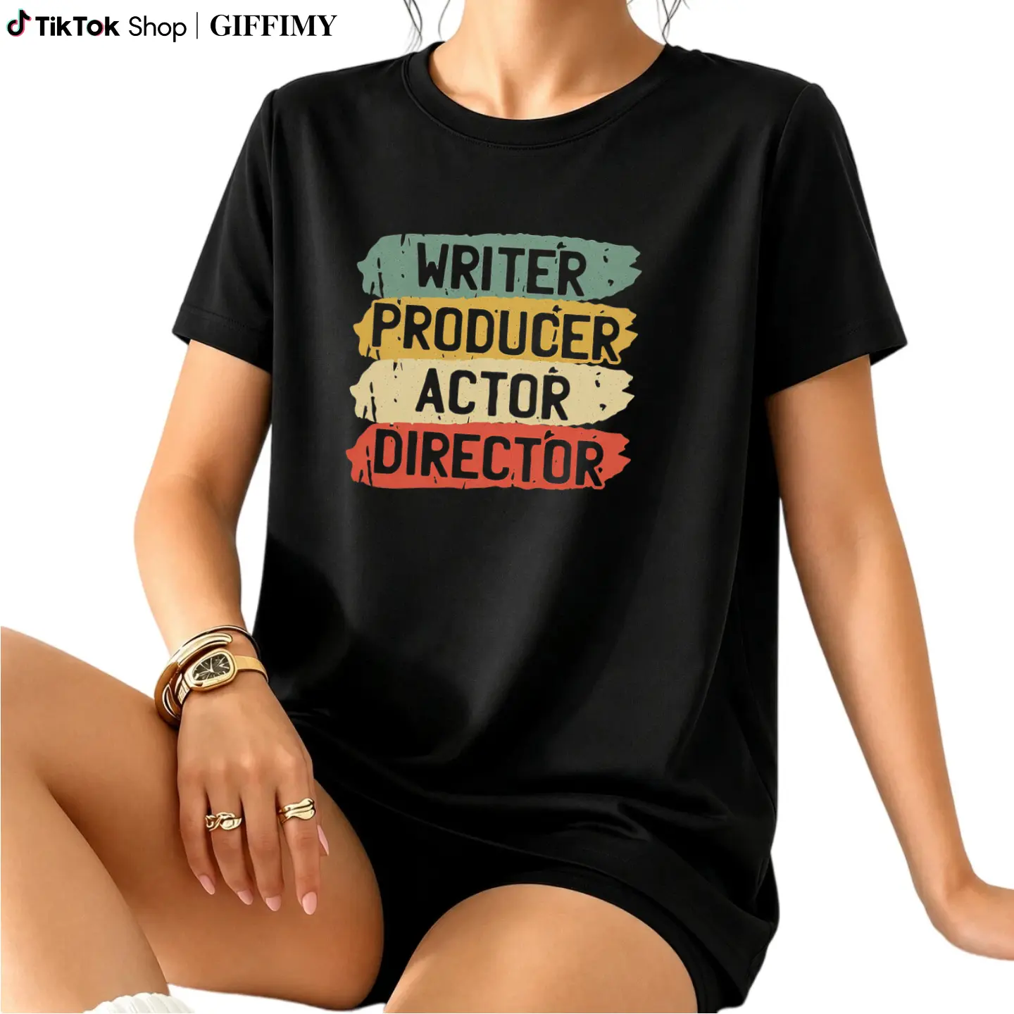 Retro Filmmaker Producer Writer Actor and Movie Director T-Shirt