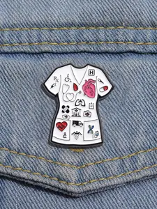 Doctor Nurse Design Brooch, Cute Clothes Accessories for Women & Men, Enamel Pin Suitable for Backpacks, Jeans, Scarves, Hats Decoration