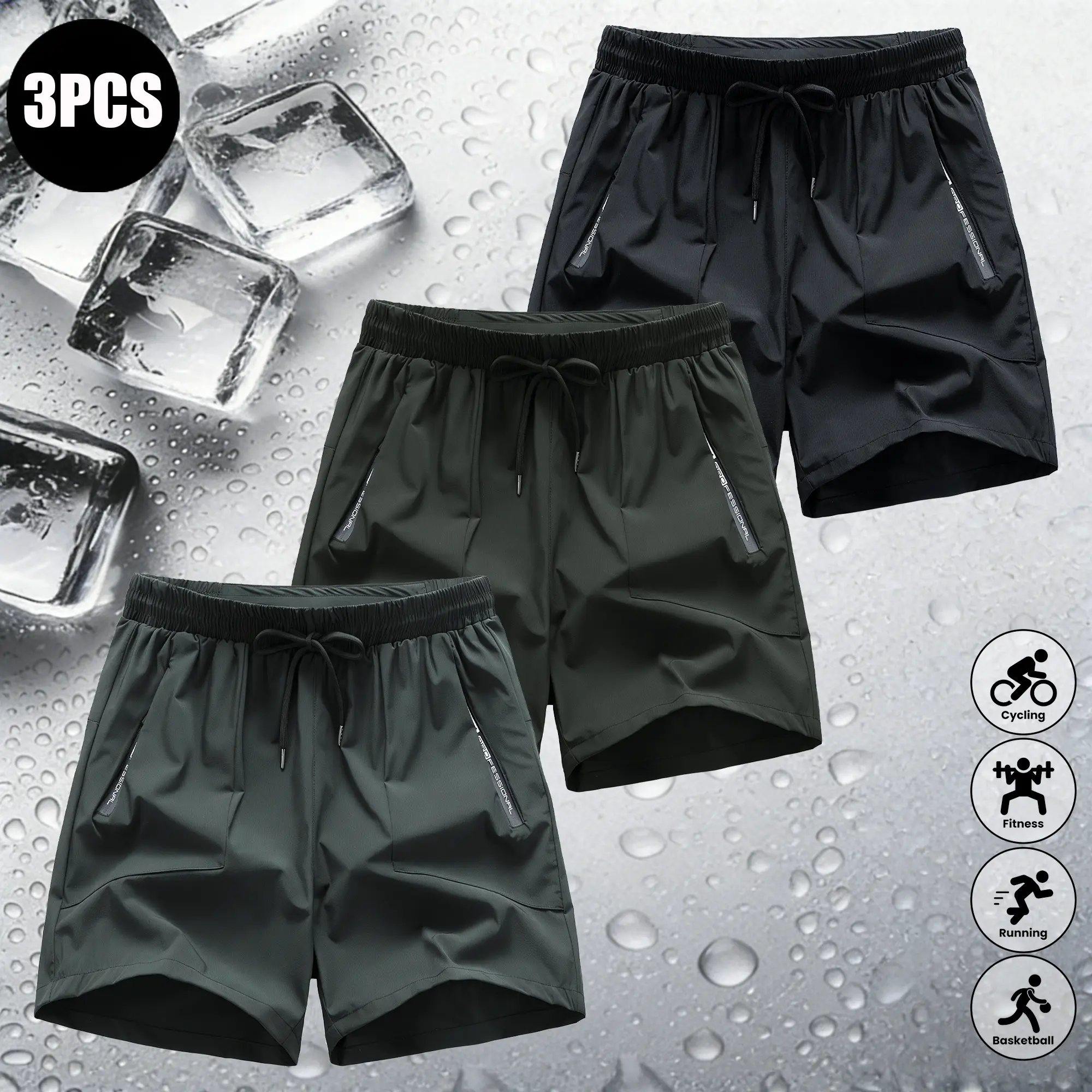 Black + Dark Gray + Army Gray