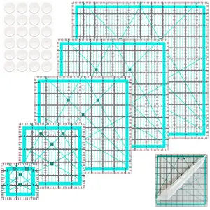 Quilting Rulers(2.5"X2.5", 5"X5", 8.5"X8.5", 10"X10",12"X12"),5 Square Ruler Quilting Templates,Quilting Ruler  Rulers