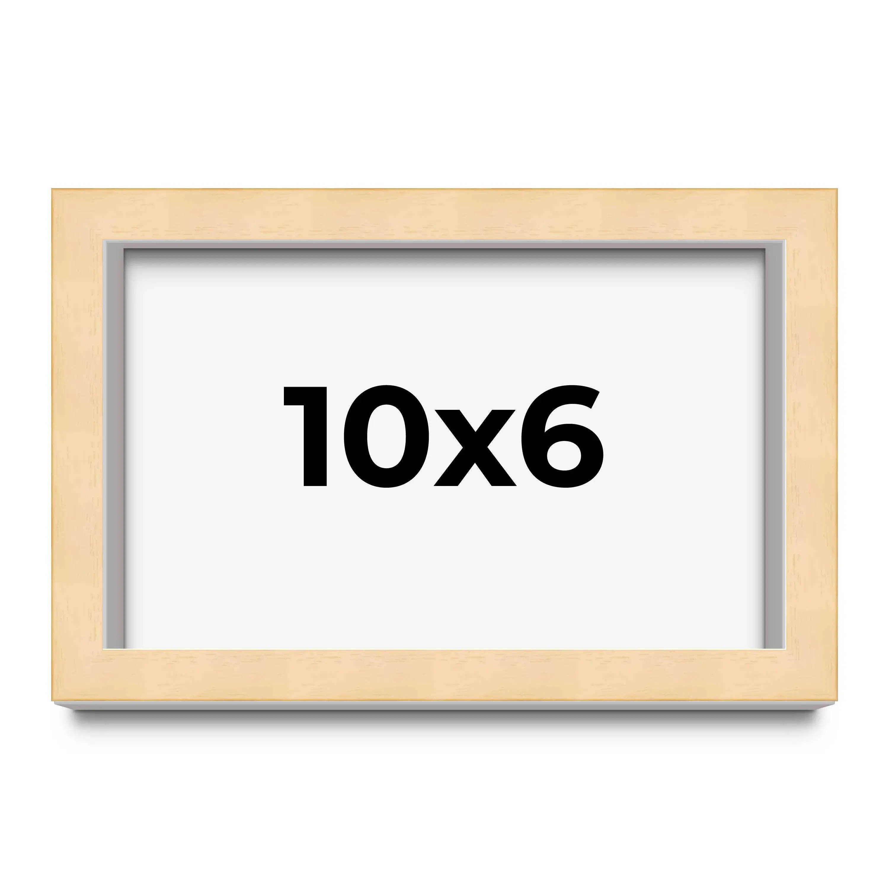 10x6 Solid Wood Picture Frame with UV-Resistant Acrylic & Acid-Free Backing, Available in 6 Finishes: Matte Black, Matte White, Metallic Bronze, Silver, Natural Wood Grain & Mahogany