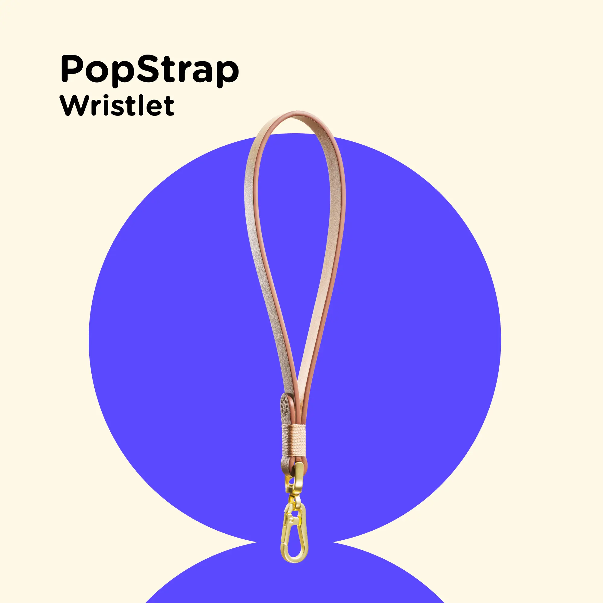 Vegan Leather Tan Wristlet - PopSockets