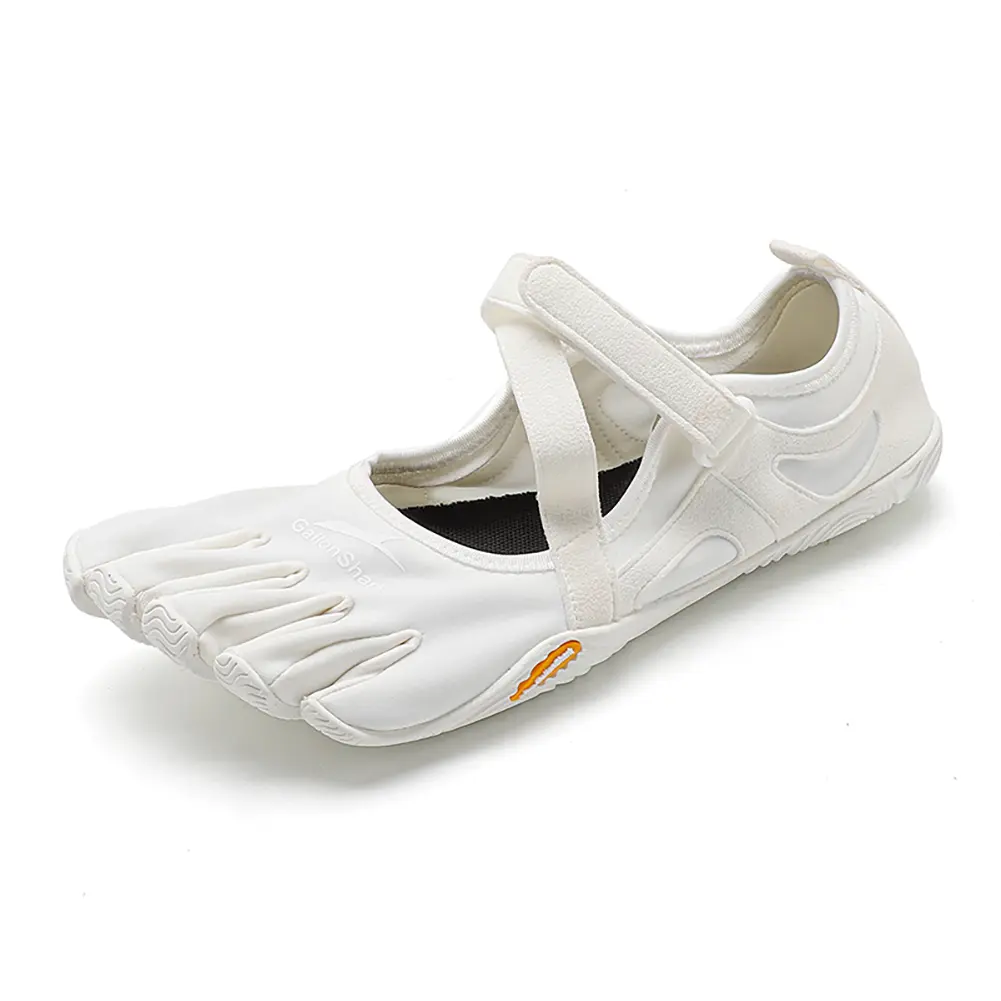 Barefoot Magic Claw Five-Toe Shoes Multi-Functional Ultra-Portable Hook-and-Loop Women's Shoes New Women's Fitness Training Yoga Hybrid Soft-Sole Dance Shoes Indoor/Outdoor Pilates Toe-Separating Shoes White