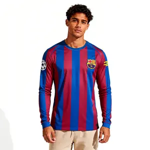 0506 Ronaldinho 10 Home Football Long Sleeve Jersey Champions League