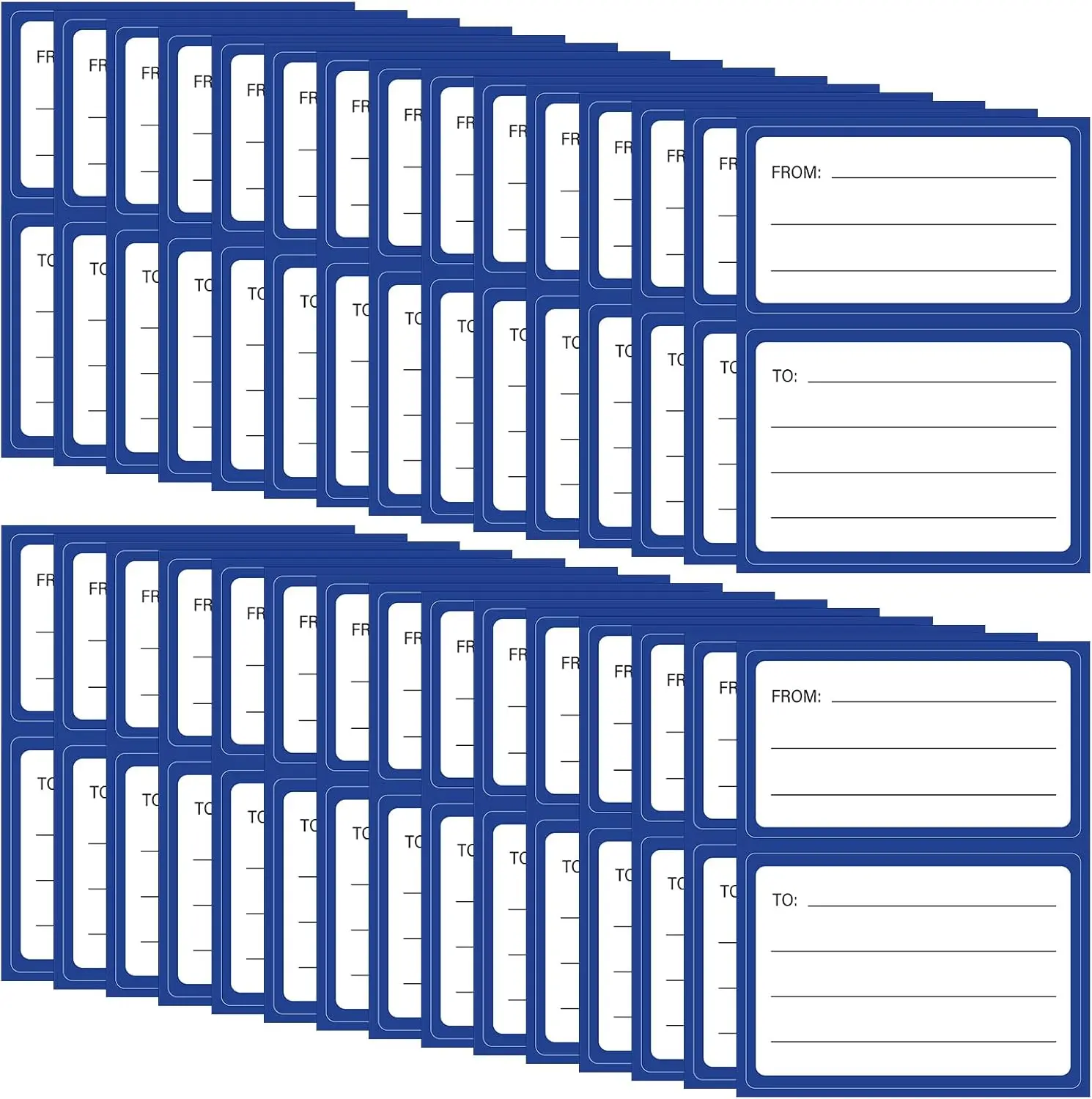 Sturdy Paper Blank Self-Adhesive Mailing Labels (120 Pcs, 4.5x3.5in/11.4x8.8cm, Sheet) - Peel-off, Large Size, Round Corners, Practical Design for Mailing Addresses on Packages, Envelopes, Easy To Write, 11.4 X 8.8 Cm
