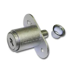 212 MAIN National Lock N8043 26D 642 Disc Tumbler Plunger Lock - Dull Chrome, 642 Removable Keys, Door-Securing Solution for Sliding Motorcycle Doors, Lock Door