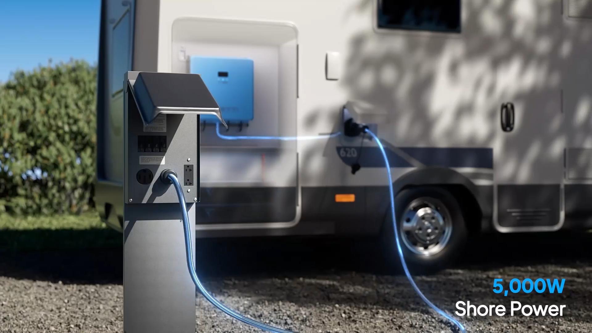 BLUETTI RV5+B4810 5000W Power Hub with 6000+ Cycles LiFePO4 Battery Solar & Vehicle Charging Travel UL-Certified IP65 Water-Resistant