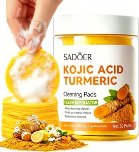 Kojic Acid Turmeric Cleansing Pads Exfoliate for Acne and Dark Spots