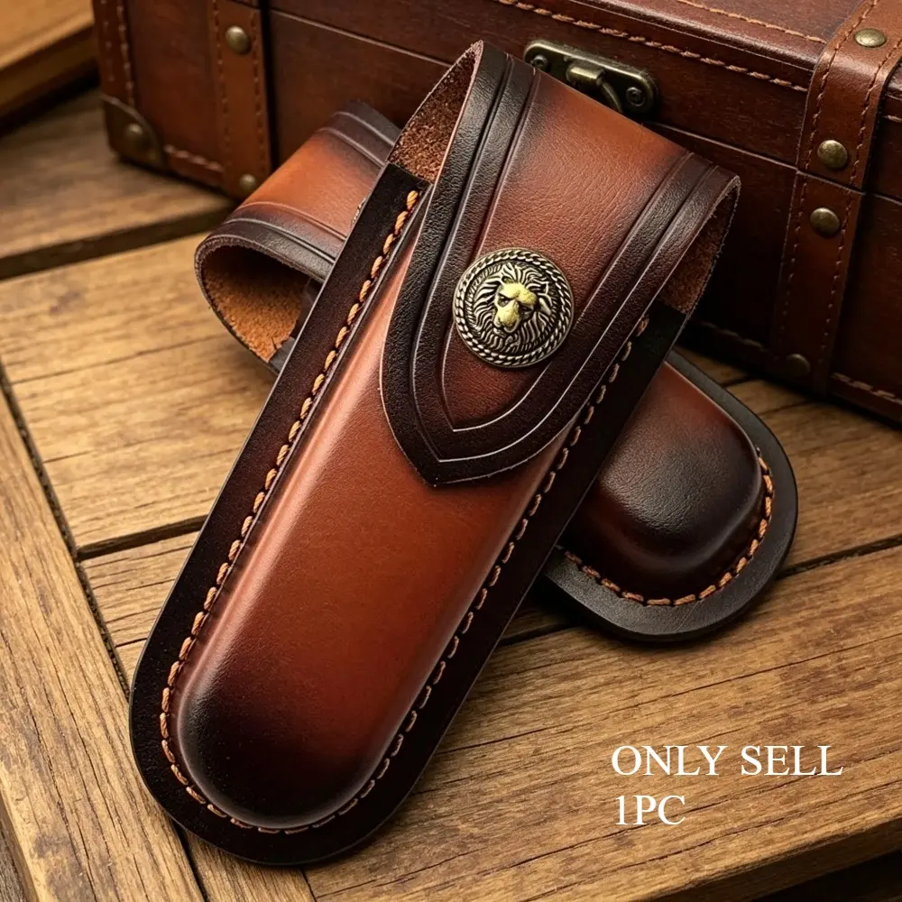 Multi-purpose Portable Folding Knife Leather Sheath, Universal Top-Grain Leather Sheath, Swiss Army Knife Leather Sheath, Outdoor Knife Leather Sheath, DIY Knife Sheath