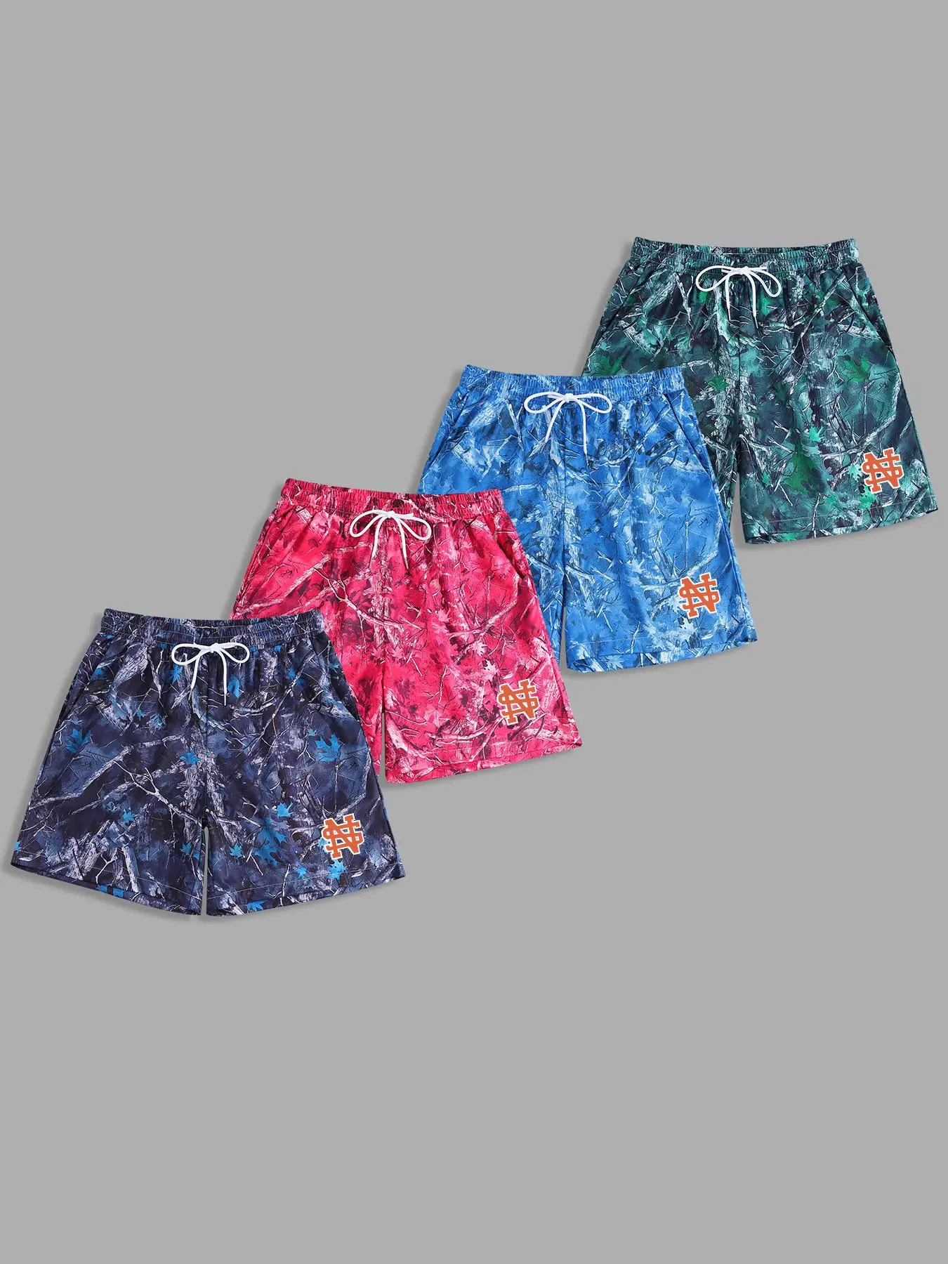Men's All Over Print Drawstring Waist Beach Shorts, Regular Fit Casual Comfy Swim Shorts for Summer, Men's Shorts for Beach Vacation, Beach Swim Trunks, Printed Swim Trunks, Clothing, Outdoor