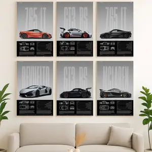 Car Poster Physical Print 765 LT GT3 RS Models for Living Room Bedroom Office Decor Gift for Car Enthusiasts High-Quality Print