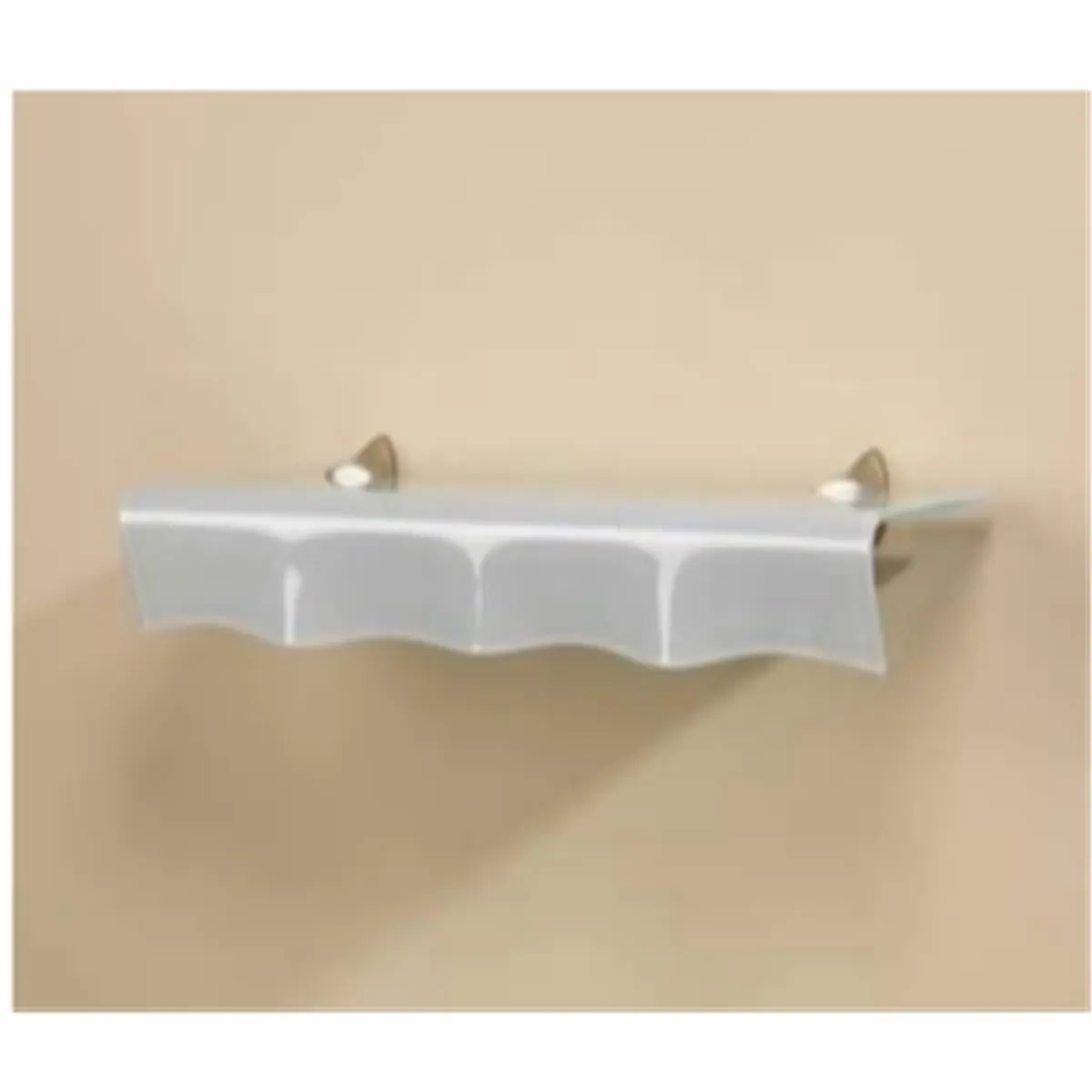 Concepts Opaque Oyster Curve Glass Shelf - 8x24 in Wall-Mount Home Decor Shelf with Natural Shape for Room Styling