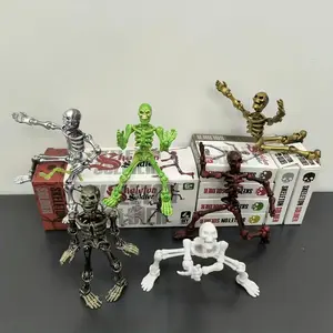 Multi-Piece Skeleton Dolls, Figurines, Multi-Jointed Moveable Skeleton Models, Magnetic Playset, DIY Assembly, Halloween Decorations, Ornaments, Party Gifts