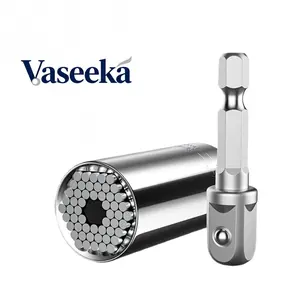 Vaseeka Universal Magic Socket - Auto-Adjusts to Multiple Sizes, Effortlessly Tightens/Loosens Screws, Heavy-Duty Multifunctional Wrench for Toolbox