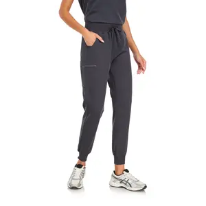VECARDI Women’s Scrub Jogger Pants - High-Waist Stretch Scrub Style Pants with Multiple Pockets, Comfortable Medical Uniform for Nurses