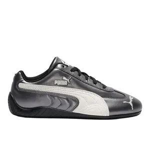 PUMA Womens Speedcat Metallic Lace Up Sneakers Shoes Casual - Grey