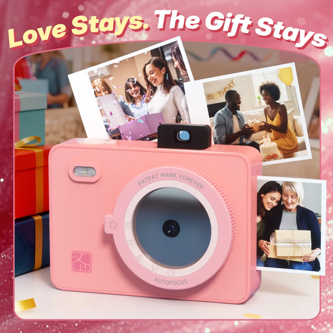 Hanin Z5S Ultra Lightweight Compact Instant Print Camera - 2x3 Prints, Fixed Focus, Ideal for Couples, Scrapbooking
