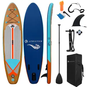 【spotlight day】JC-ATHLETICS Inflatable Stand Up Paddle Board (6 Inches Thick), ISUP Package W/Premium SUP Accessories & Backpack, Non-Slip Deck,Fins, Adjustable Paddle|surfboard,camping,surfing,outdoors,wilderness,still water, lake,rush wave Springtok