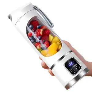 Portable Juicer Blender 2-in-1—Smart LED Display Rechargeable Smoothie Maker, Leak Proof Travel Cup for Shakes & Juices, Healthy Lifestyle Kitchen Gadget,St. Patrick's Day Gifts Eater Sunday Gifts Mother's Day Gifts