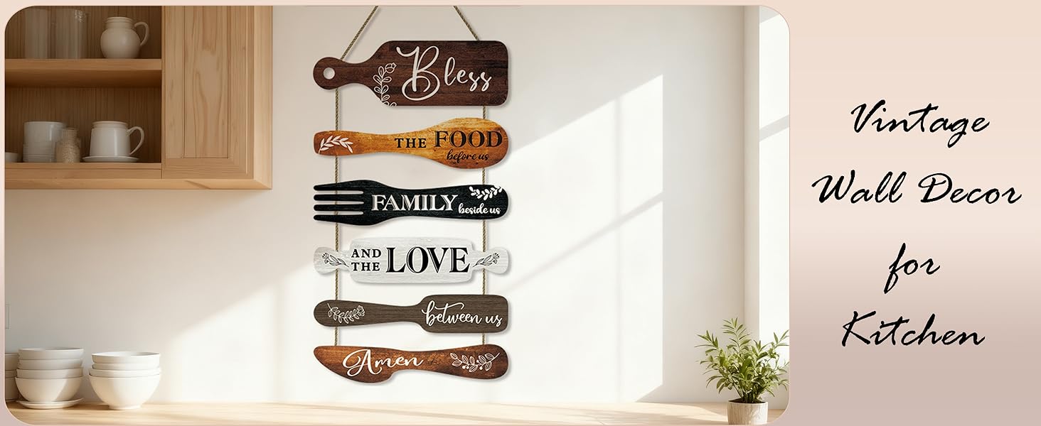 Farmhouse Kitchen Blessing Wooden Wall Sign Farmhouse Kitchen Blessing Wooden Wall Sign