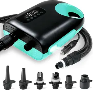 20PSI Paddle Board Pump-Portable Electric SUP Air Pump, Dual Stage Inflation & Deflation SUP Pump, 110W Paddleboard Pump with Auto-Off Function & 12V DC Car Connector for Paddle Board, Kayaks Karltion