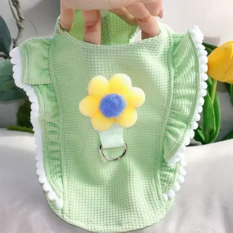 Pet Adjustable Harness Travel Vest for Dogs & Cats, Puppy Harness, Blue Color, Comfortable Fit for Small Breeds, Spring Autumn Wear, Stylish Design