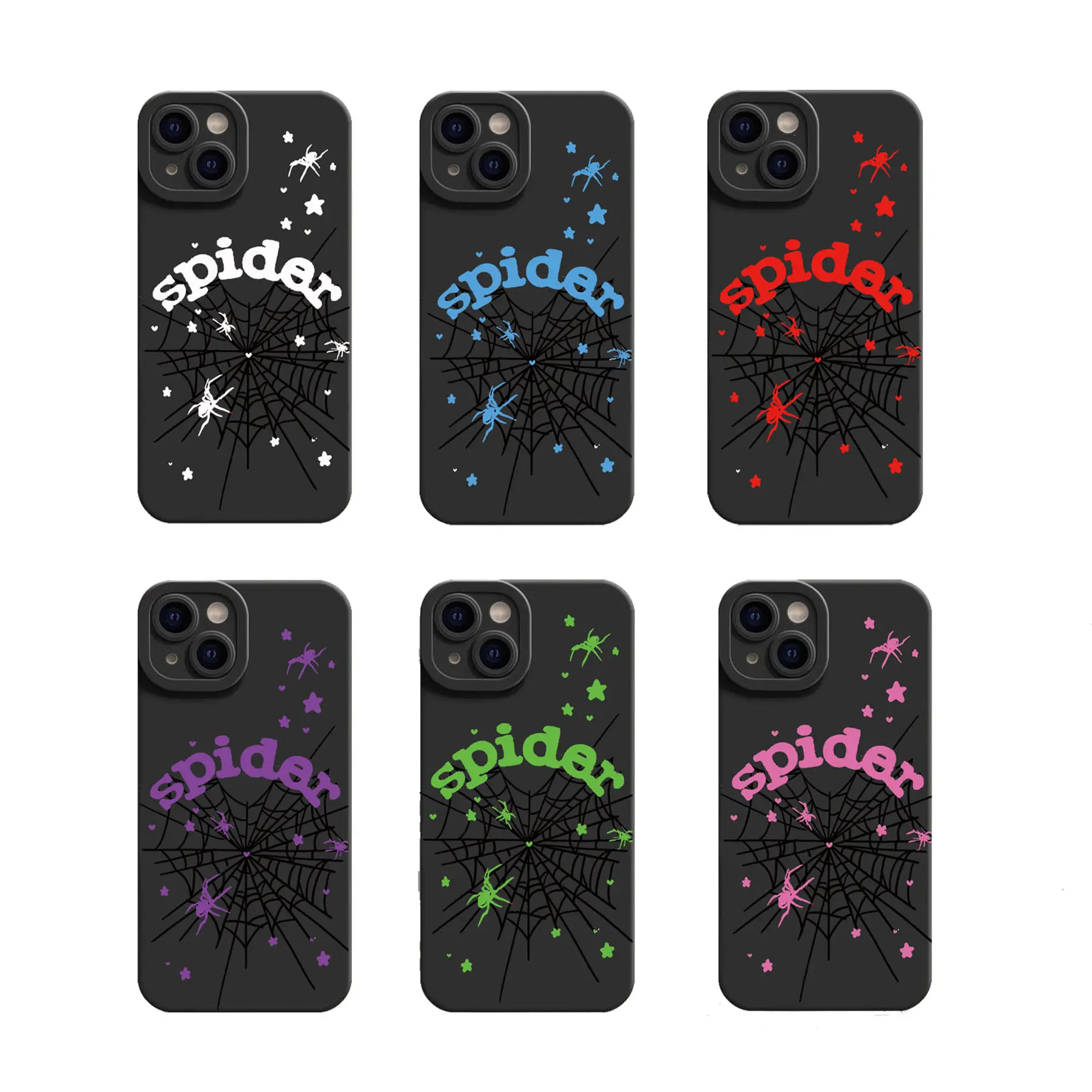 Gothic Spider Web Design Soft TPU Durable Shockproof Smartphone Cover for iPhone 11-17 Pro Max Air, Samsung S21-S26 Ultra Plus FE, Anti-Drop Daily Protection Accessory