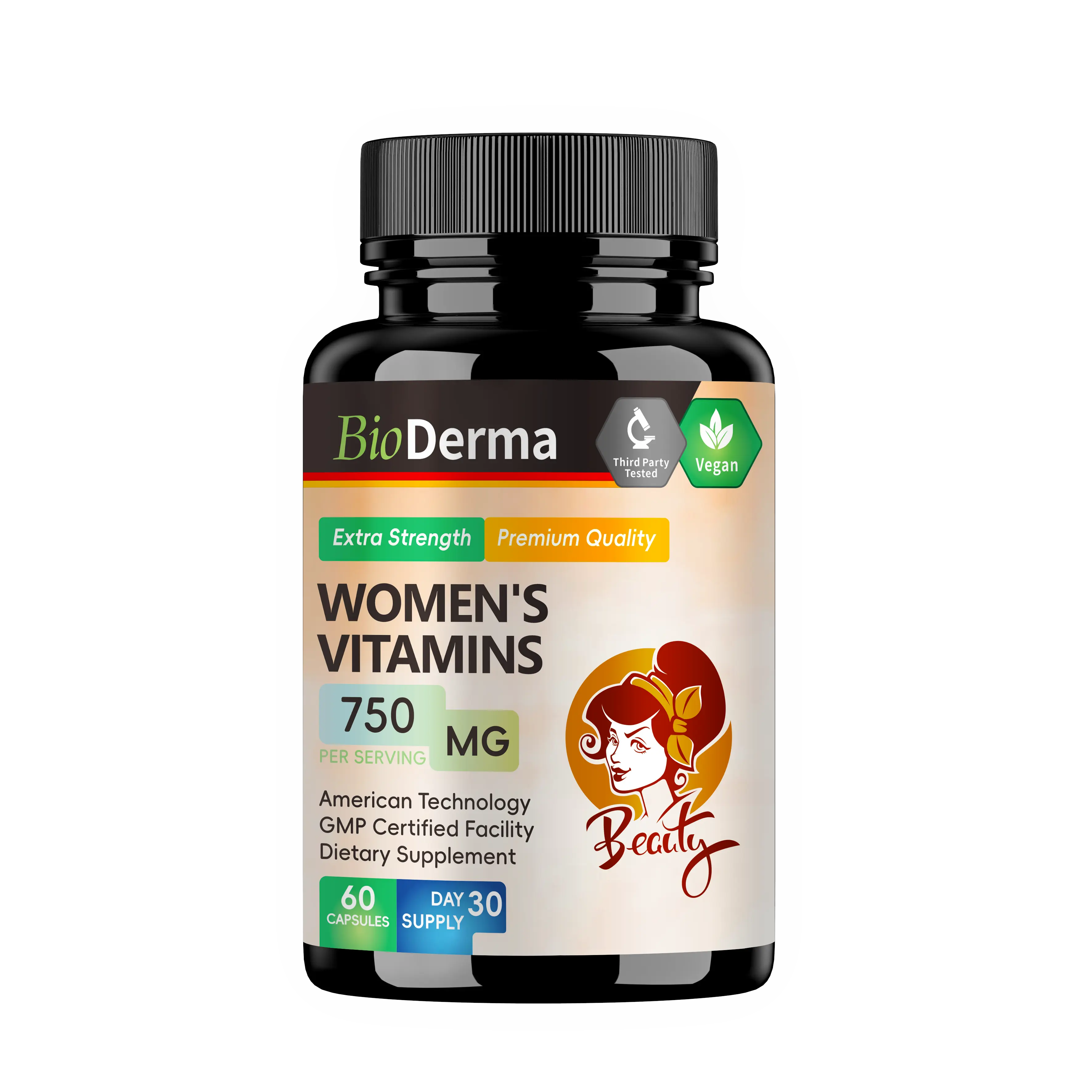 BioDerma Women's Multivitamin, with Vitamin A, B , C, D, and E, Magnesium & More Essential Vitamins, for Immune Health Support, 120 Capsules Healthcare Fitness Supplement