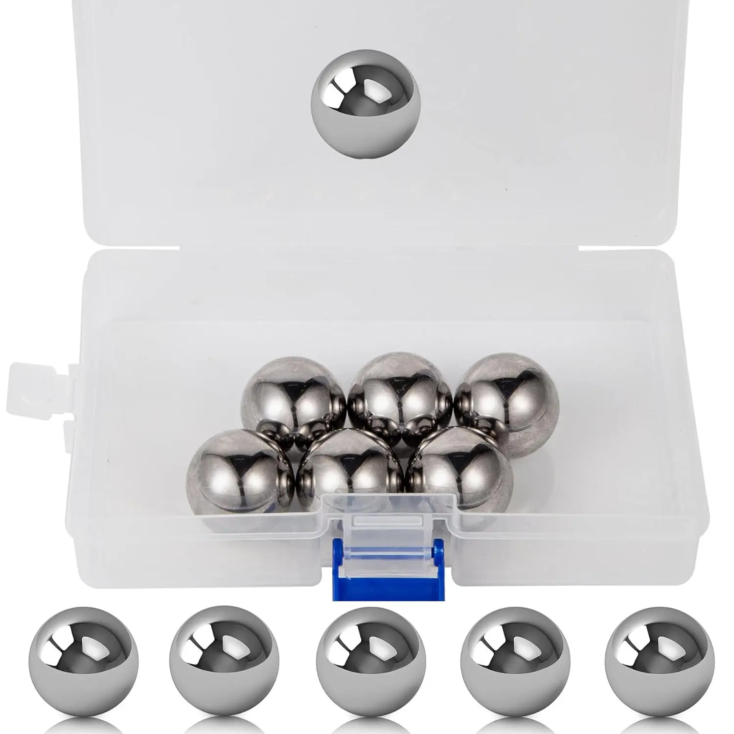 1 Inch Precision Chrome Steel Bearing Balls - 6PCS G25 Quality Balls for Smooth Operation and Durability. Ideal for DIY Projects, Gadgets, and More.