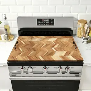Acacia Wood Noodle Board Stove Cover with Handles – 29.5" × 22" Rustic Stovetop Cover for Gas & Electric Ranges, Also Works as Kitchen Sink Cover & Extra Counter Space