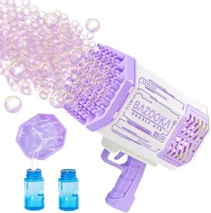 86 Hole Gatling Bubble Maker , 50000+ Bubbles/Min Bubble Blaster Machine with 4 LED Lights, Summer Toys Gifts for Outdoor Indoor Birthday Wedding Party Backyard glass rose bottle